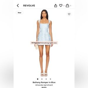 Amanda Uprichard Blue Bethany Romper/Dress